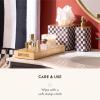 MACKENZIE-CHILDS Violet Check Glass Boutique Tissue Cover(Courtly Check Glass Boutique Tissue Box Cover)