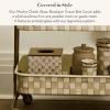 MACKENZIE-CHILDS Violet Check Glass Boutique Tissue Cover(Mocha Check Glass Boutique Tissue Box Cover)