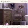 MACKENZIE-CHILDS Violet Check Glass Boutique Tissue Cover(Violet Check)