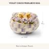 MACKENZIE-CHILDS Violet Check Peekaboo Egg Figurine(Violet Check)