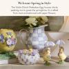 MACKENZIE-CHILDS Violet Check Peekaboo Egg Figurine(Violet Check)