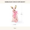 MACKENZIE-CHILDS Violet Check Standing Bunny Figurine(Bubblegum Check)