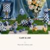 MACKENZIE-CHILDS Violet Check Standing Bunny Figurine(Royal Check)