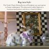 MACKENZIE-CHILDS Violet Check Standing Bunny Figurine(Violet Check)