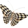 MACKENZIE-CHILDS Butterfly, Hanging Butterfly Wall Decor, Purple-and-White Violet Check(Courtly Check)