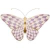 MACKENZIE-CHILDS Butterfly, Hanging Butterfly Wall Decor, Purple-and-White Violet Check(Violet Check)
