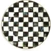 MACKENZIE-CHILDS Enamel Charger Plate, Charger Decoration Plate for Dinner or Home Decor, 12 Inches, Purple-and-White Violet Check(Courtly Check)