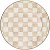 MACKENZIE-CHILDS Enamel Charger Plate, Charger Decoration Plate for Dinner or Home Decor, 12 Inches, Purple-and-White Violet Check(Mocha Check)