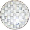 MACKENZIE-CHILDS Enamel Charger Plate, Charger Decoration Plate for Dinner or Home Decor, 12 Inches, Purple-and-White Violet Check(Sterling Check)
