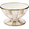MACKENZIE-CHILDS Enamel Ice Cream Bowl, Serving Bowl for Entertaining, 2-Cup Capacity, Purple-and-White Violet Check(Mocha Check)