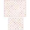 MACKENZIE-CHILDS Set of 2 Tempered Glass Cutting Boards, Countertop Cutting Boards, Purple-and-White Violet Check(Rosy Check)