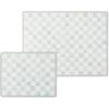MACKENZIE-CHILDS Set of 2 Tempered Glass Cutting Boards, Countertop Cutting Boards, Purple-and-White Violet Check(Sterling Check)