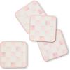 MACKENZIE-CHILDS Violet Check Cork Back Coasters, Set of 4(Rosy Check)