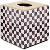MACKENZIE-CHILDS Violet Check Glass Boutique Tissue Cover(Courtly Check Glass Boutique Tissue Box Cover)