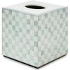 MACKENZIE-CHILDS Violet Check Glass Boutique Tissue Cover(Sterling Check)