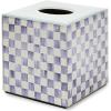MACKENZIE-CHILDS Violet Check Glass Boutique Tissue Cover(Violet Check)