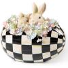 MACKENZIE-CHILDS Violet Check Peekaboo Egg Figurine(Courtly Check)