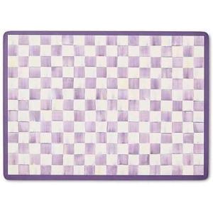 MACKENZIE-CHILDS Set of 4 Cork-Back Placemats, Hard-Finish Table Mats, Violet Check(Violet Check)