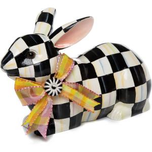 MACKENZIE-CHILDS Violet Check Standing Bunny Figurine(Courtly Check)