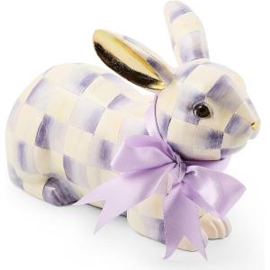 MACKENZIE-CHILDS Violet Check Standing Bunny Figurine(Violet Check)