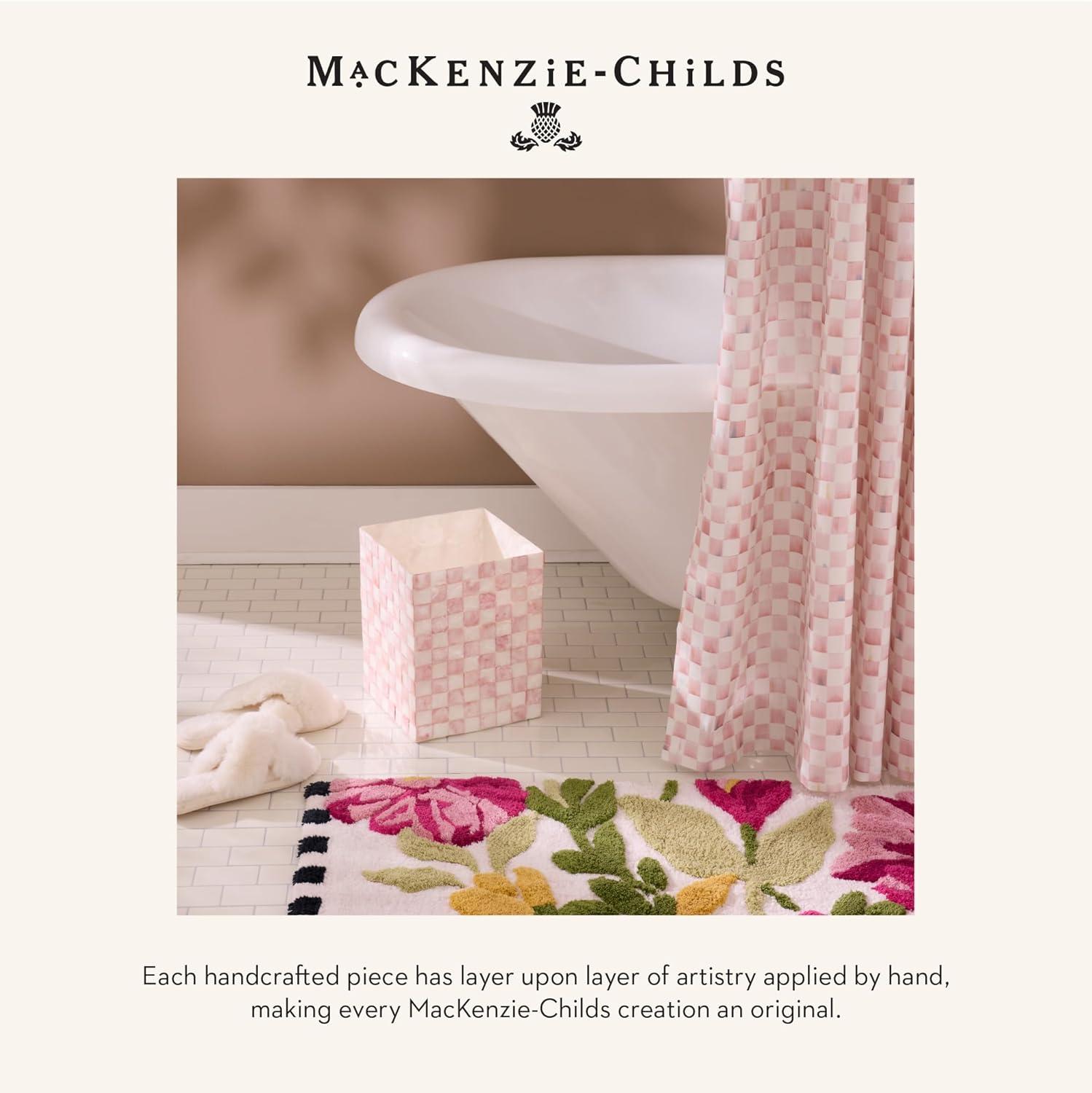 image:imageMACKENZIECHILDS Boutique TissueBox Cover Square Tissue Holder for Home Decor PurpleandWhite Violet CheckRosy Check