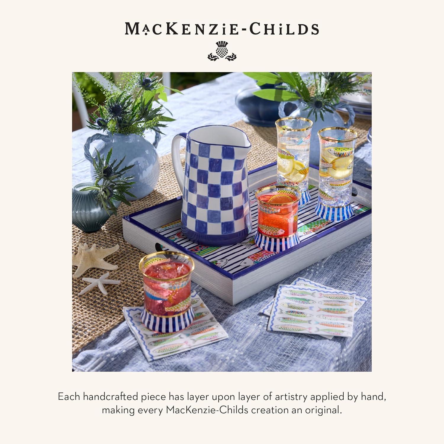 image:imageMACKENZIECHILDS Violet Check Tumbler Glass Set of 2Go Fish
