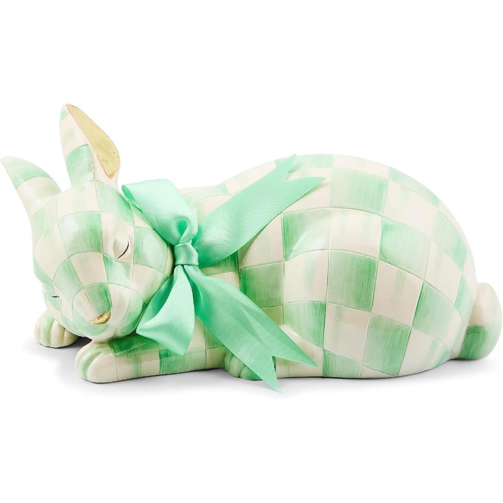 image:imageMACKENZIECHILDS Mint Check Fluffy Bunny Figurine