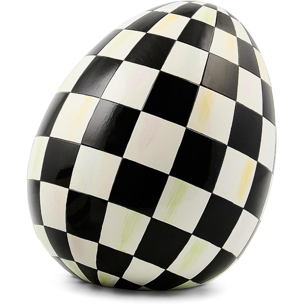 image:imageMACKENZIECHILDS Violet Check Small Egg FigurineCourtly Check
