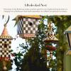 MACKENZIE-CHILDS Birdhouse, Decorative Metal Birdhouse for Outdoors, Check It Out