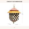 MACKENZIE-CHILDS Birdhouse, Decorative Metal Birdhouse for Outdoors, Check It Out