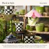 MACKENZIE-CHILDS Birdhouse, Decorative Metal Birdhouse for Outdoors, Hollyhock