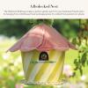 MACKENZIE-CHILDS Birdhouse, Decorative Metal Birdhouse for Outdoors, Hollyhock