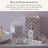MACKENZIE-CHILDS Boutique Square Capiz Tissue-Box Cover, Decorative Tissue Holder, Purple-and-White Violet Check(Violet Check)