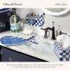 MACKENZIE-CHILDS Boutique Tissue-Box Cover, Square Tissue Holder for Home Decor, Purple-and-White Violet Check(Royal Check)