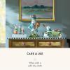MACKENZIE-CHILDS Bunny Figure, Spring and Easter Rabbit Decor, Calico Bunny Figurine