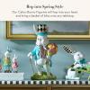 MACKENZIE-CHILDS Bunny Figure, Spring and Easter Rabbit Decor, Calico Bunny Figurine