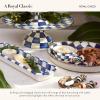 MACKENZIE-CHILDS Enamel Abundant Bowl, Decorative or Serving Bowl, 13-Cup Capacity, Purple-and-White Violet Check(Royal Check)