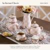 MACKENZIE-CHILDS Enamel Saucer, Small Coffee and Teacup Saucer, Purple-and White Violet Check(Rosy Check)