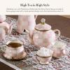 MACKENZIE-CHILDS Enamel Teacup, Unique Coffee and Tea Mug, Enamel Cup for Hot Tea, Purple-and-White Violet Check(Rosy Check)