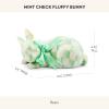 MACKENZIE-CHILDS Mint Check Fluffy Bunny Figurine