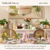 MACKENZIE-CHILDS Mint Check Fluffy Bunny Figurine