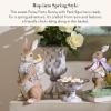 MACKENZIE-CHILDS Pansy Party Bunny with Pack Figurine