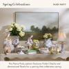 MACKENZIE-CHILDS Pansy Party Bunny with Pack Figurine