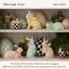 MACKENZIE-CHILDS Violet Check Small Egg Figurine(Aqua Check)
