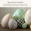 MACKENZIE-CHILDS Violet Check Small Egg Figurine(Courtly Check)