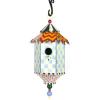 MACKENZIE-CHILDS Birdhouse, Decorative Metal Birdhouse for Outdoors, Flyer’s Folly
