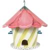MACKENZIE-CHILDS Birdhouse, Decorative Metal Birdhouse for Outdoors, Hollyhock