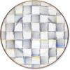 MACKENZIE-CHILDS Enamel Salad and Dessert Plate, Small Plate for a Dessert or Appetizer Dish, 8 Inches, Purple-and-White Violet Check(Sterling Check)