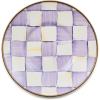 MACKENZIE-CHILDS Enamel Saucer, Small Coffee and Teacup Saucer, Purple-and White Violet Check(Violet Check)