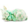 MACKENZIE-CHILDS Mint Check Fluffy Bunny Figurine